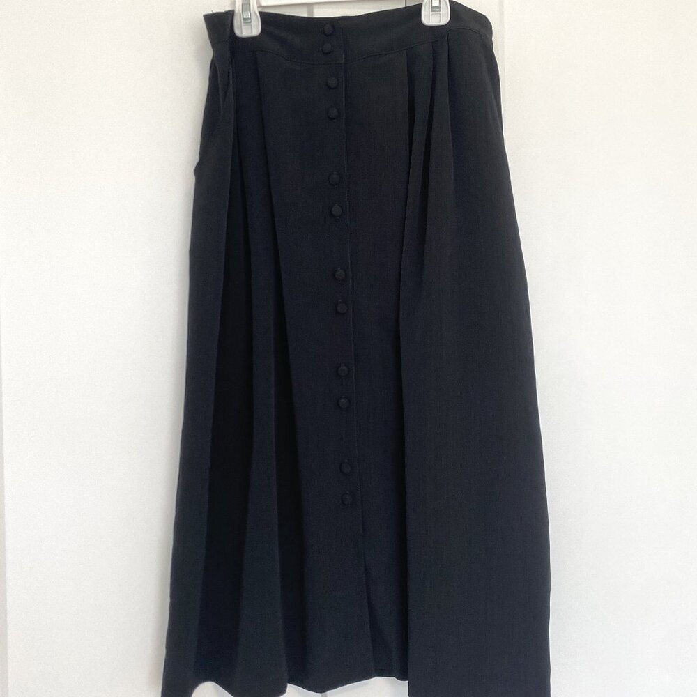 Lana Lee Vintage Black Midi Skirt For Summer Spring‎ Women's Size 10 Large